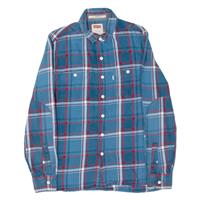 Vintage LEVI'S Mens Lumberjack Shirt Blue 90s Plaid Long Sleeve S - S Regular