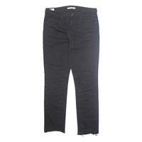 LEVI'S 724 Premium Womens Jeans Black Regular Tapered W32 L29