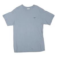 NIKE Mens Blue M Short Sleeve Crew Neck Cotton Blend Plain Classic T-Shirt - M Regular