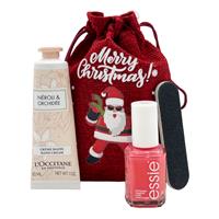 L'Occitane Neroli & Orchidee Hand Cream 30ml & Essie Nail Varnish Stocking Bag
