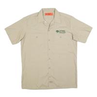 DICKIES Mens Beige Sustainable Solutions Cotton Blend Shirt M Workwear Utility - M Regular