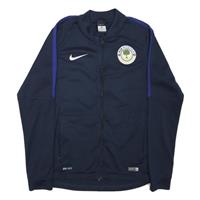 NIKE Mens Navy Blue Track Jacket M Polyester Blend Dri-Fit Zip Sportswear - M Regular