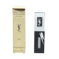 YSL White Lipstick Lip Top Coat The Holographics 507 Holographic White 6ml - NEW