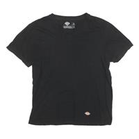DICKIES Mens Black V-Neck T-Shirt L Cotton Blend Casual Essential - L Regular