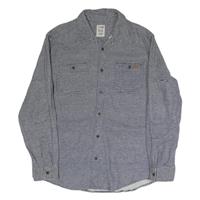 DICKIES Mens Blue & White Striped Shirt XL Cotton Blend Workwear Casual - XL Regular