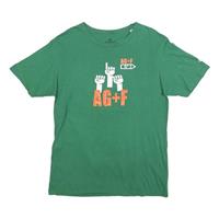 ADIDAS Mens Green AG+F Graphic T-Shirt L Short Sleeve Crew Neck Golf Event - L Regular