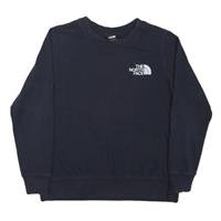 THE NORTH FACE Womens Navy Blue Crew Neck M Sweatshirt Cotton Blend Pullover - M Regular