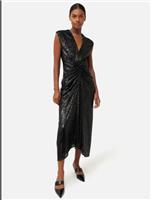 Jigsaw - Sequin Ruched Midi Dress - UK 8