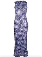 Coperni - Monogram Print Mesh Dress - UK 6