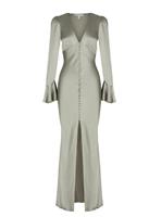 Shona Joy - La Lune Frill Cuff Bias Midi - UK 10