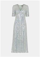 Whistles - SEQUIN MIDI DRESS - UK 8