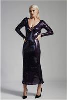 Bardot - verona sequin maxi dress in pu - UK 12