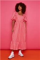 Molby the Label - Stella Dress - Pink and Red Ch - UK 14