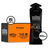 SIS BETA Fuel Gel 6 Pack 60ml Sports Energy Gel Orange Box of 6