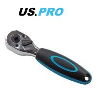 US PRO 1/4 and 3/8 Stubby Ratchet 2 in 1 Double Headed Ratchet 72 Teeth 4191