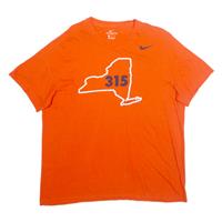 NIKE 315 NY Mens T-Shirt Orange USA XL - XL Regular