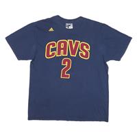 ADIDAS Mens Blue & Maroon Cavs Irving T-Shirt XL Short Sleeve Crew Neck - XL Regular