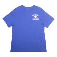NIKE Mens Blue HSE Soccer Graphic T-Shirt XL Short Sleeve Crew Neck Cotton - XL Regular