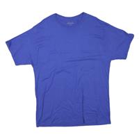 CHAMPION Mens Blue Plain T-Shirt L Short Sleeve Crew Neck Casual Cotton - L Regular