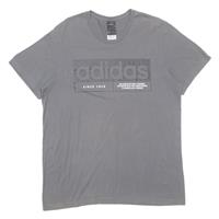 ADIDAS Mens T-Shirt Grey L - L Regular
