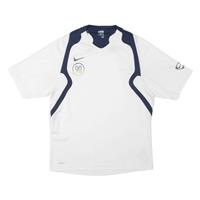 NIKE Mens Football Shirt T-Shirt White V-Neck S - S Regular