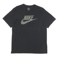 NIKE Mens Black Graphic T-Shirt M Short Sleeve Crew Neck Cotton Blend - M Regular