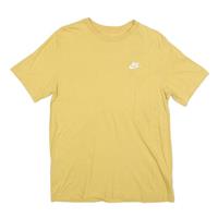 NIKE Mens Yellow Crew Neck Short Sleeve T-Shirt Cotton Blend M Casual Sportswear - M Regular