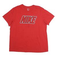 NIKE Mens Red Graphic T-Shirt XL Short Sleeve Crew Neck Cotton Logo - XL Regular