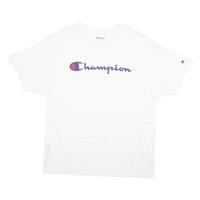CHAMPION Mens White Cotton Blend Graphic T-Shirt XL Short Sleeve Crew Neck - XL Regular