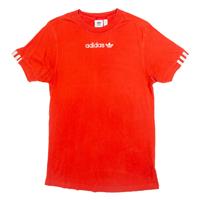 ADIDAS Stretched Womens T-Shirt Red UK 10 - UK 10 Regular