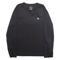CHAMPION Mens Jersey Black Long Sleeve Crew Neck L - L Regular