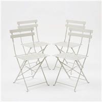 Garden Trending Rive Dorite Bistro Set of 4 Folding Chairs in Clay
