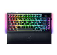 Razer BlackWidow V4 Pro 75% Wireless, OLED Display, Orange Switch - Black