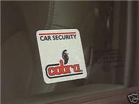 2x Cobra Car Alarm Window Stickers sticker decal. New Style/ Bargain!