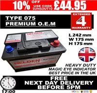 VAUXHALL ZAFIRA 1.6 1.8 2.0 CAR BATTERY 065 075 12V 50AH XTRAHEAVY DUTY 24HR DEL