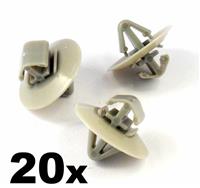 20x Plastic Clips for Vauxhall Vivaro Side Moulding / Lower Protection Door Trim