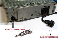 CAR AERIAL ANTENNA ADAPTOR ADAPTER RADIO STEREO - ISO to DIN FOR PIONEER KENWOOD