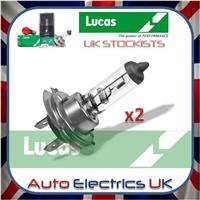 2 x (PAIR) LUCAS LLB477 H7 HALOGEN HEADLIGHT BULBS 12v 55w