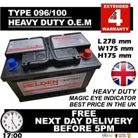 VAUXHALL ASTRA 1.7 1.9 CDTI DIESEL CAR BATTERY 096 100 12V HEAVY DUTY SEALED