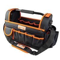 BAHCO 450mm 17 Hard Base Open Tote Multi Pocket Storage Hand Tool Bag, 3100TB