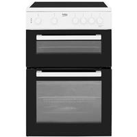 Beko KTC611W 60cm Free Standing Electric Cooker with Ceramic Hob White A