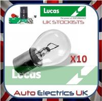 10x Lucas 382 12V 21W Bulb Stop Side Flasher Stop Tail Brake Car Fog Single Pin