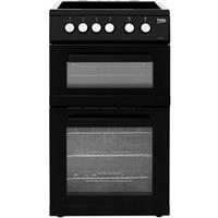 Beko KDVC563AK 50cm Free Standing Electric Cooker with Ceramic Hob Black A/A