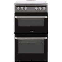 Amica AFC5100SI 50cm Free Standing Electric Cooker with Ceramic Hob Silver A/A
