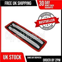 SET OF 2 TYRE LEVERS HEAVY DUTY TWO 12" CAR VAN BIKE MOTORBIKE GARAGE PAIR POUCH