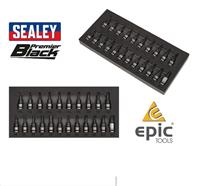 Sealey 22PCE 3/8"SQ DR TRX-STAR,Hex,Spline Socket Bit Set In EVA Foam, AK7985