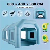 8x4x3.3m Inflatable Paint Booth Portable Spray Paint Car Tent with Air Pumps