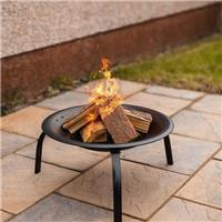 Garden Fire Pit Bowl 21' Patio Heater Log Burner Round Outdoor Heat BBQ Metal