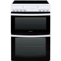 Indesit ID67V9KMW/UK 60cm Free Standing Electric Cooker with Ceramic Hob White