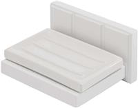 Croydex Soap Dish White Pine and Ceramic "Adelite" One Size (13x11x7cm) - 56787